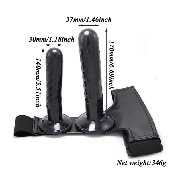 1733DL      Strap-On Realistic Dildo Harness with Inside Dildo