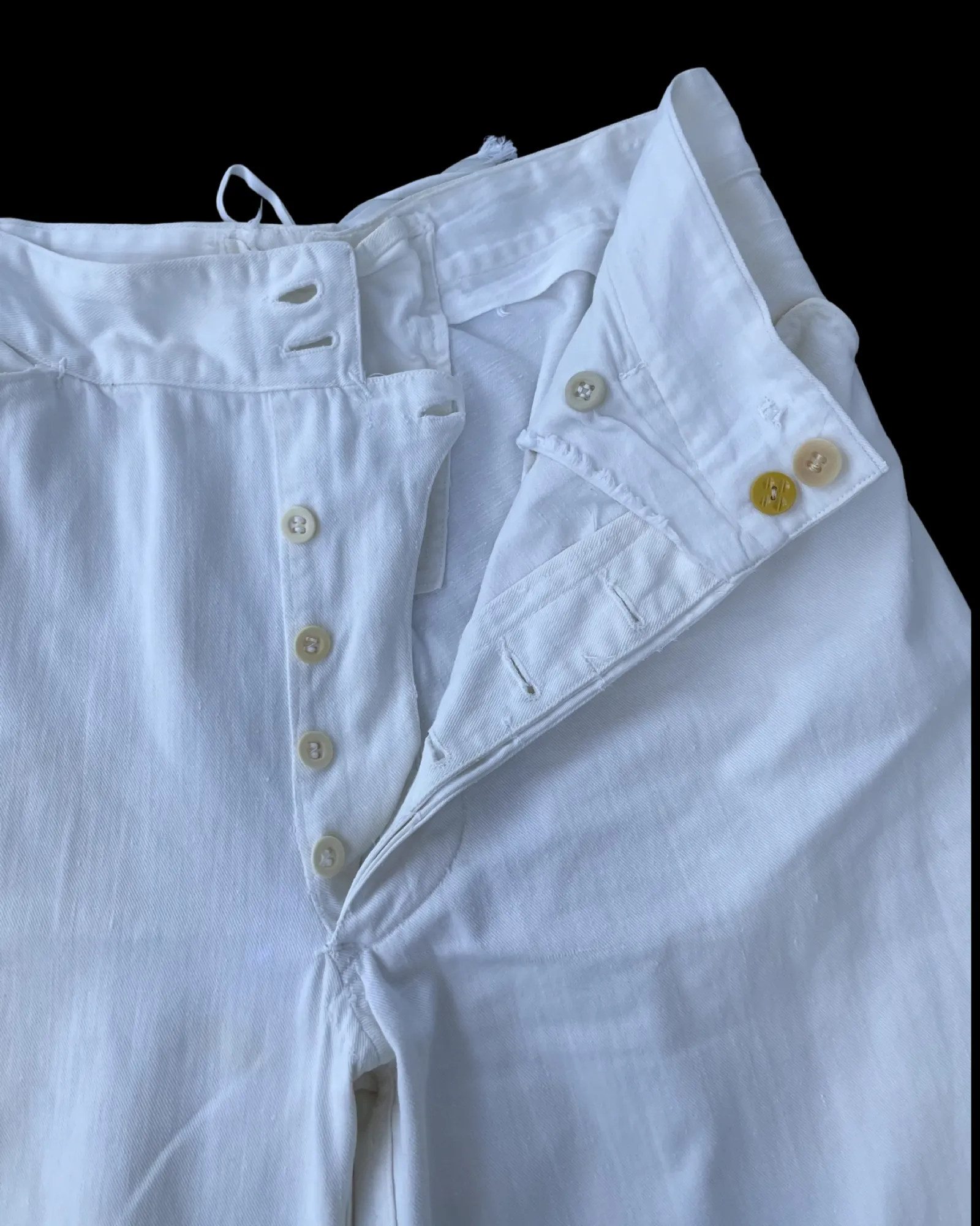 1920s/1930s Lace Back USN Cotton Pants