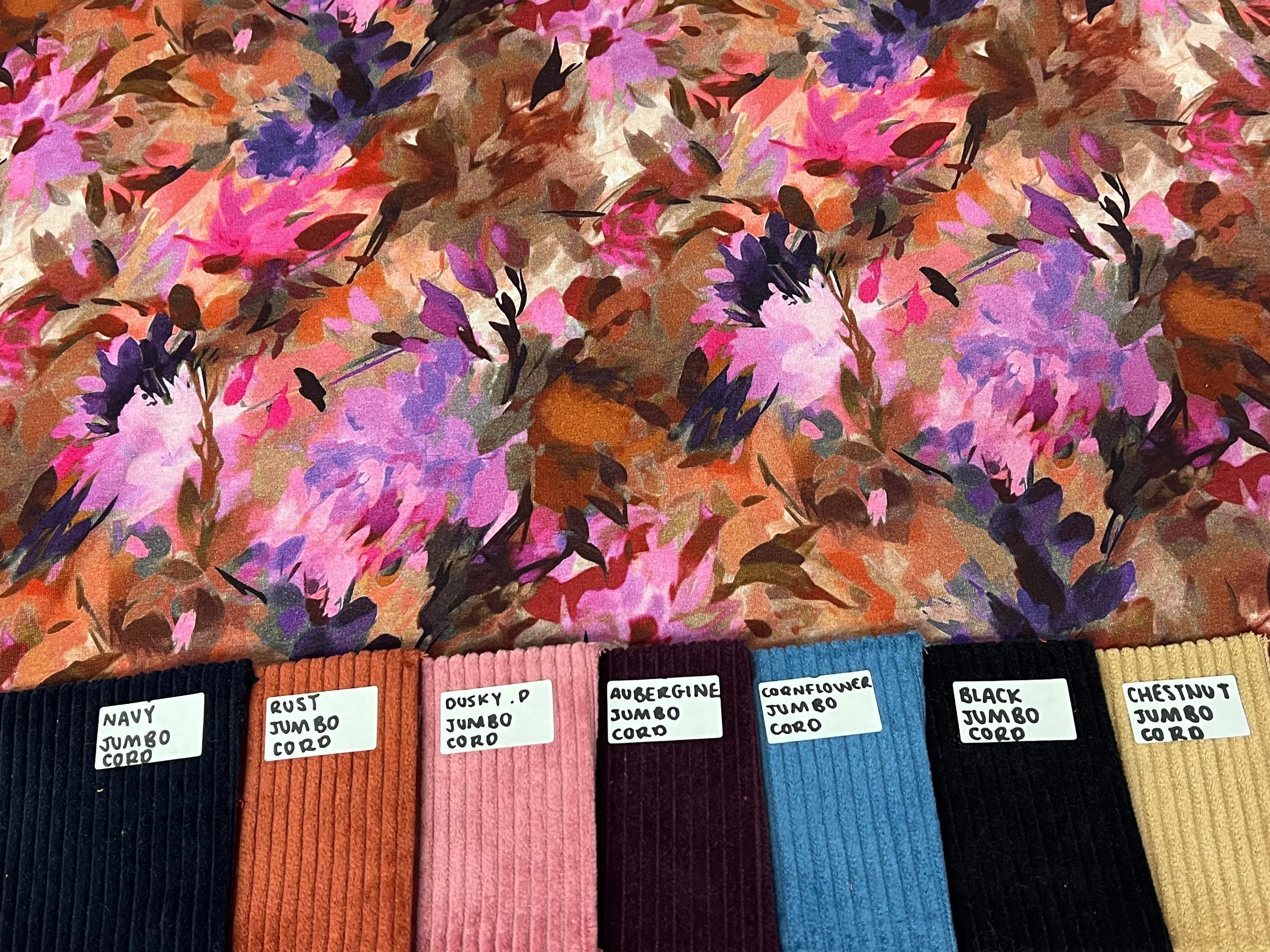 1M REMNANT PINK WATERCOLOUR FLOWERS ALPINE FLEECE SALE