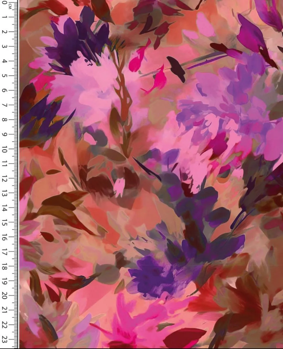 1M REMNANT PINK WATERCOLOUR FLOWERS ALPINE FLEECE SALE