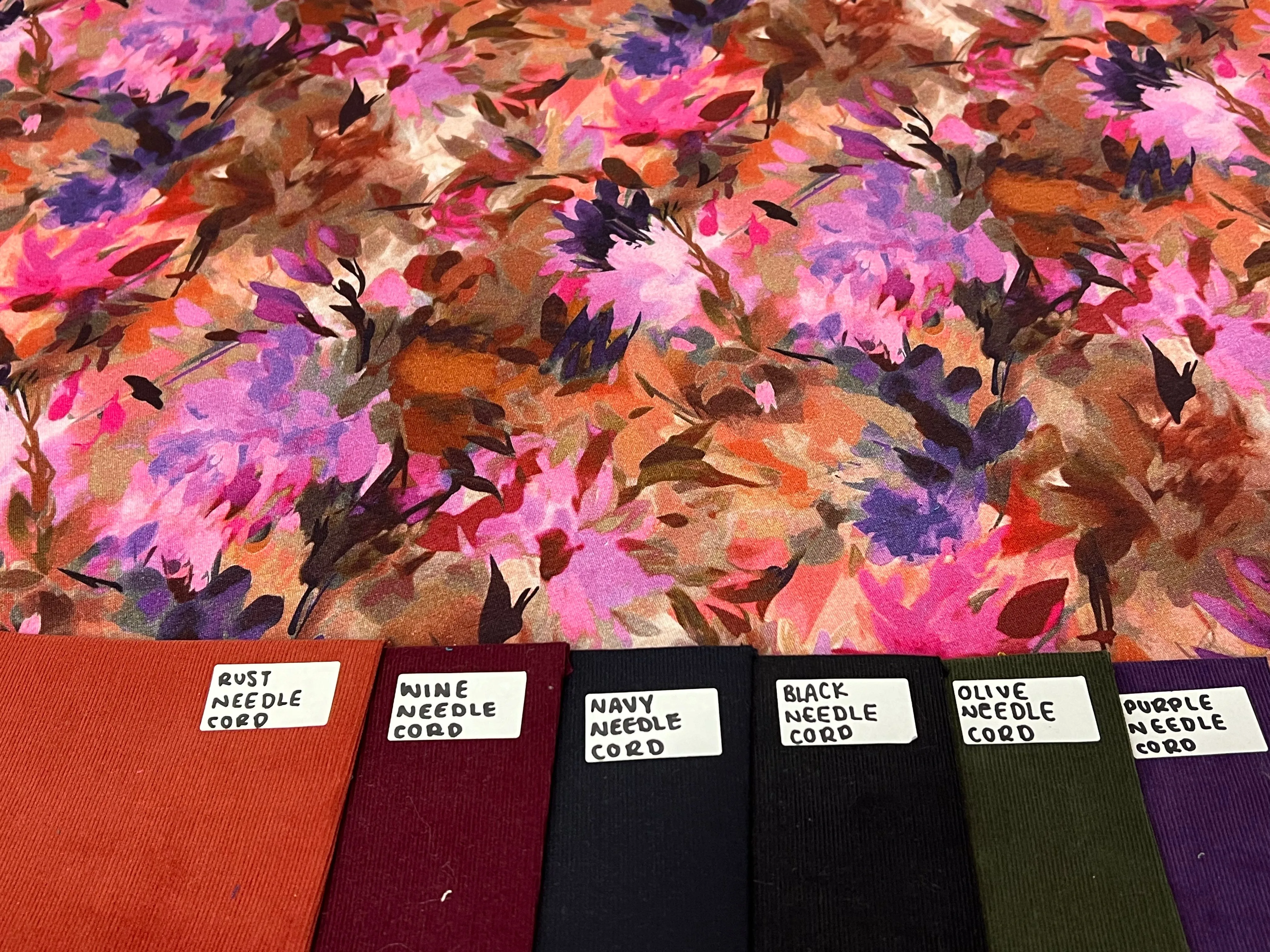 1M REMNANT PINK WATERCOLOUR FLOWERS ALPINE FLEECE SALE