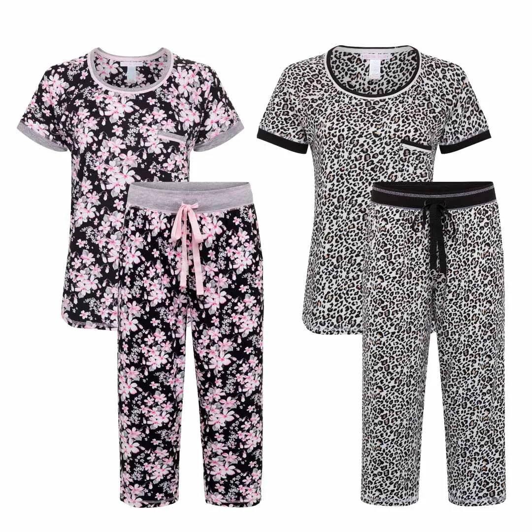 2 Pack Polysuede Yummy Butter Soft Capri Set