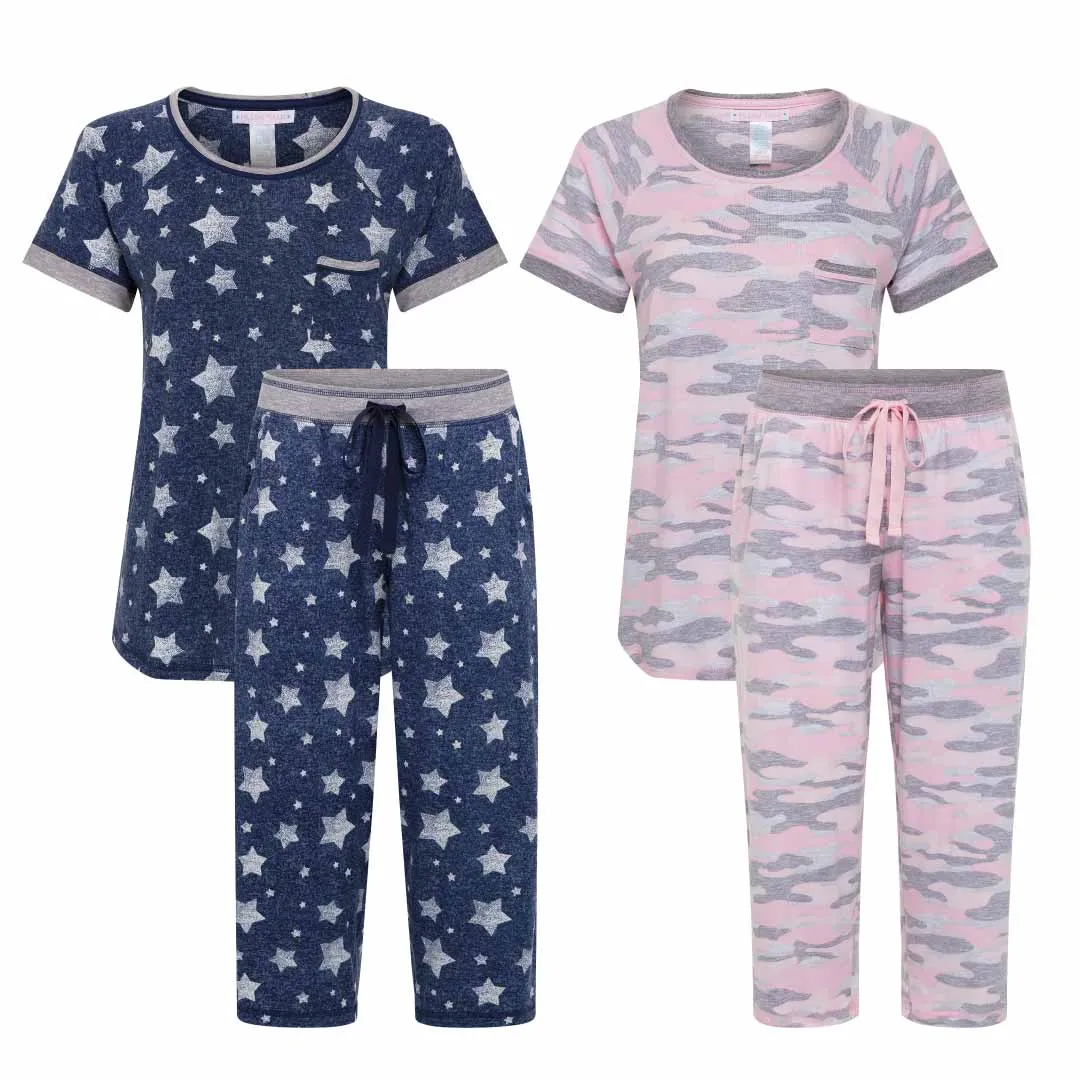 2 Pack Polysuede Yummy Butter Soft Capri Set