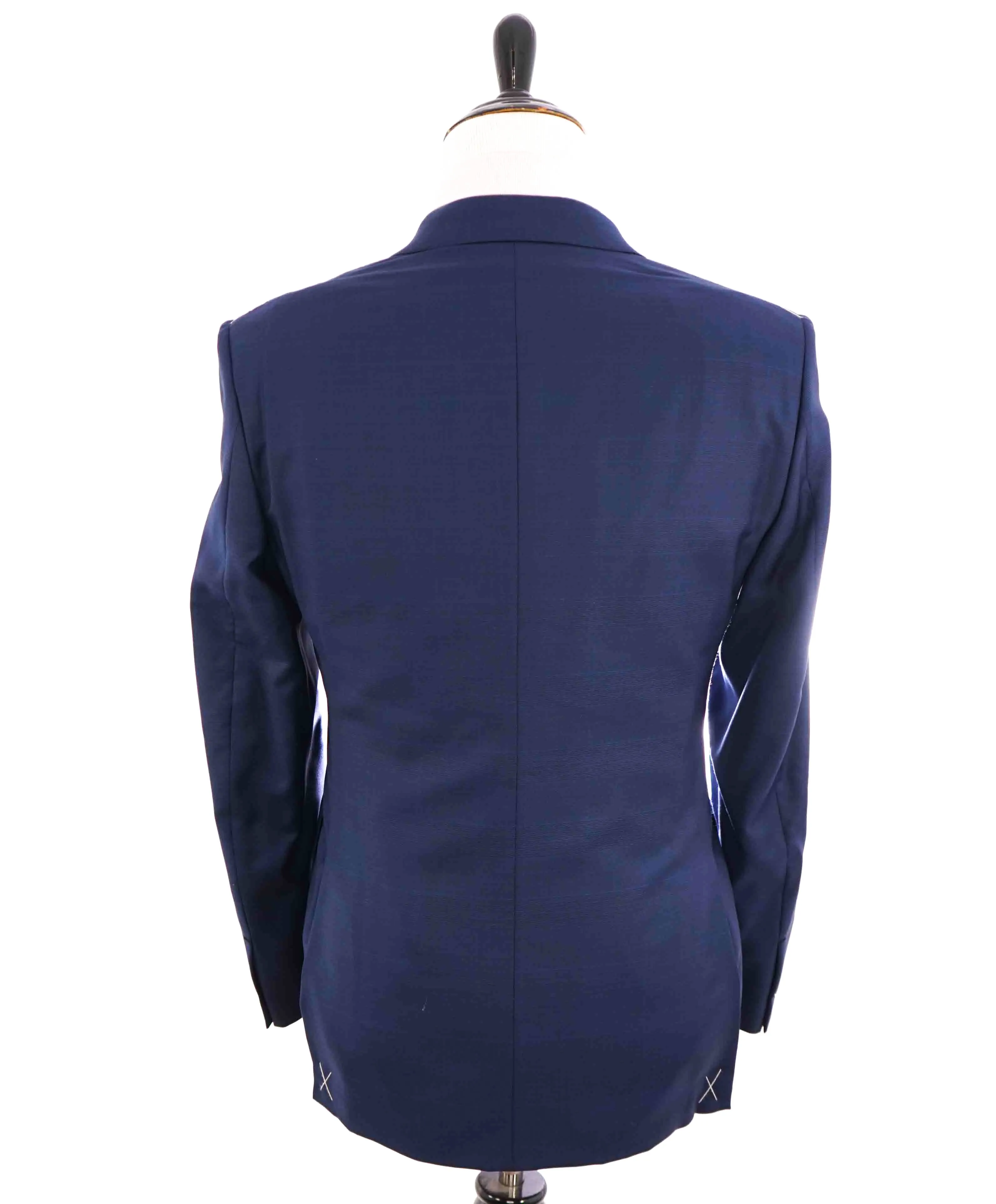 $3,700 ERMENEGILDO ZEGNA -“ACHILLFARM" SILK BLUE Subtle Check Suit - 40R
