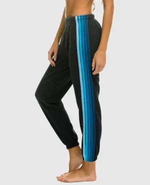 5 Stripe Charcoal Blue Women's Sweatpant