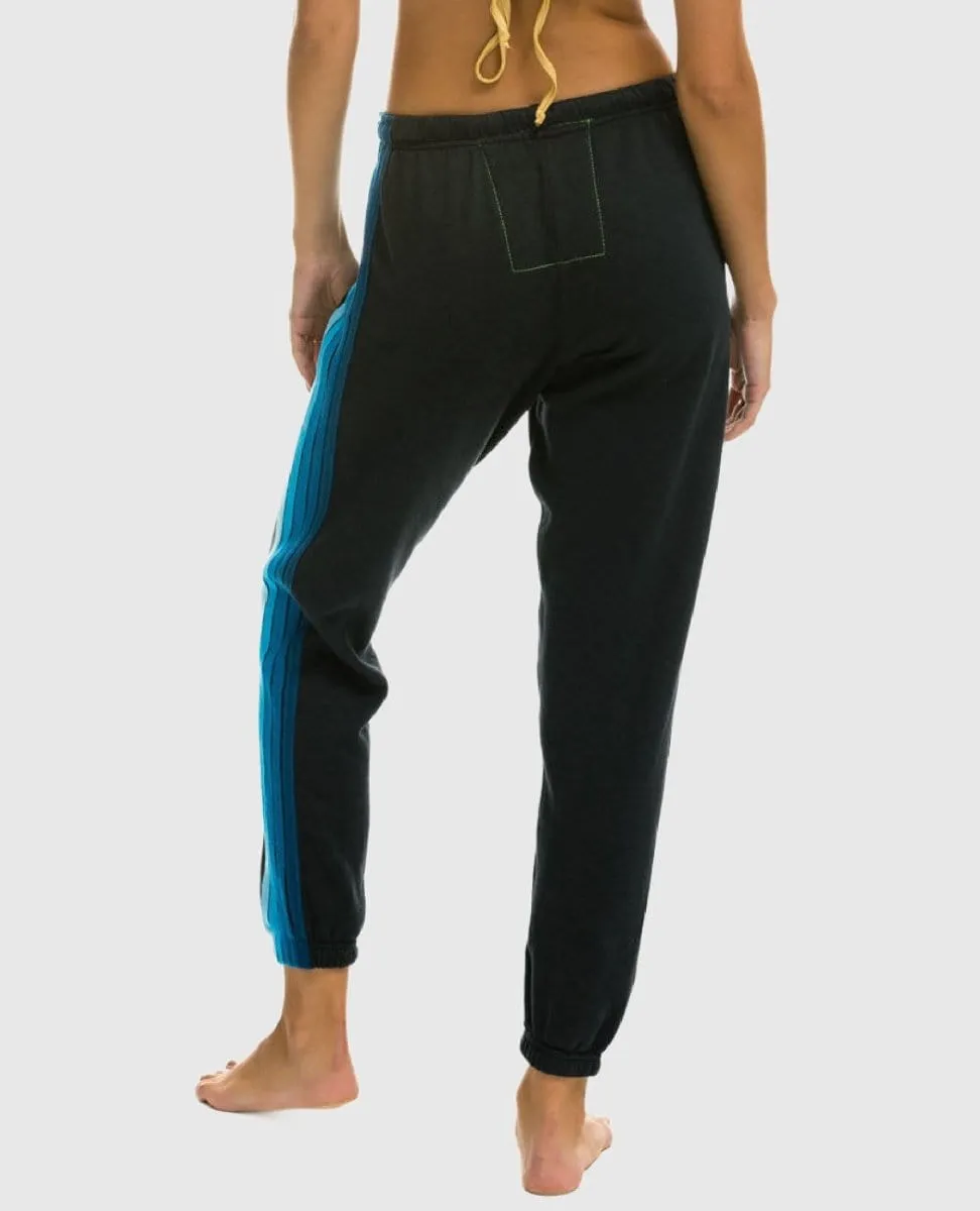 5 Stripe Charcoal Blue Women's Sweatpant