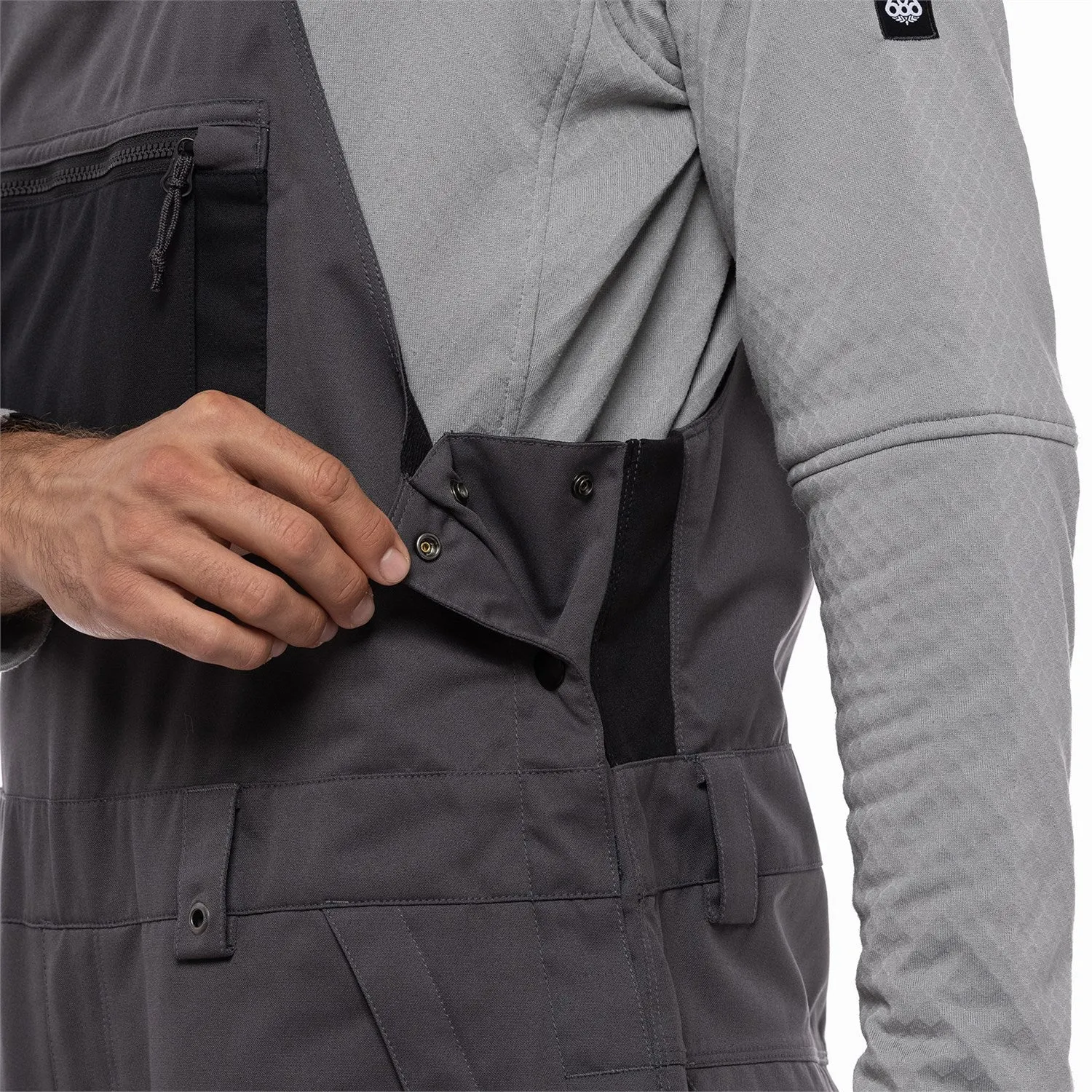 686 Hot lap Insulated Bib Pants Mens Charcoal