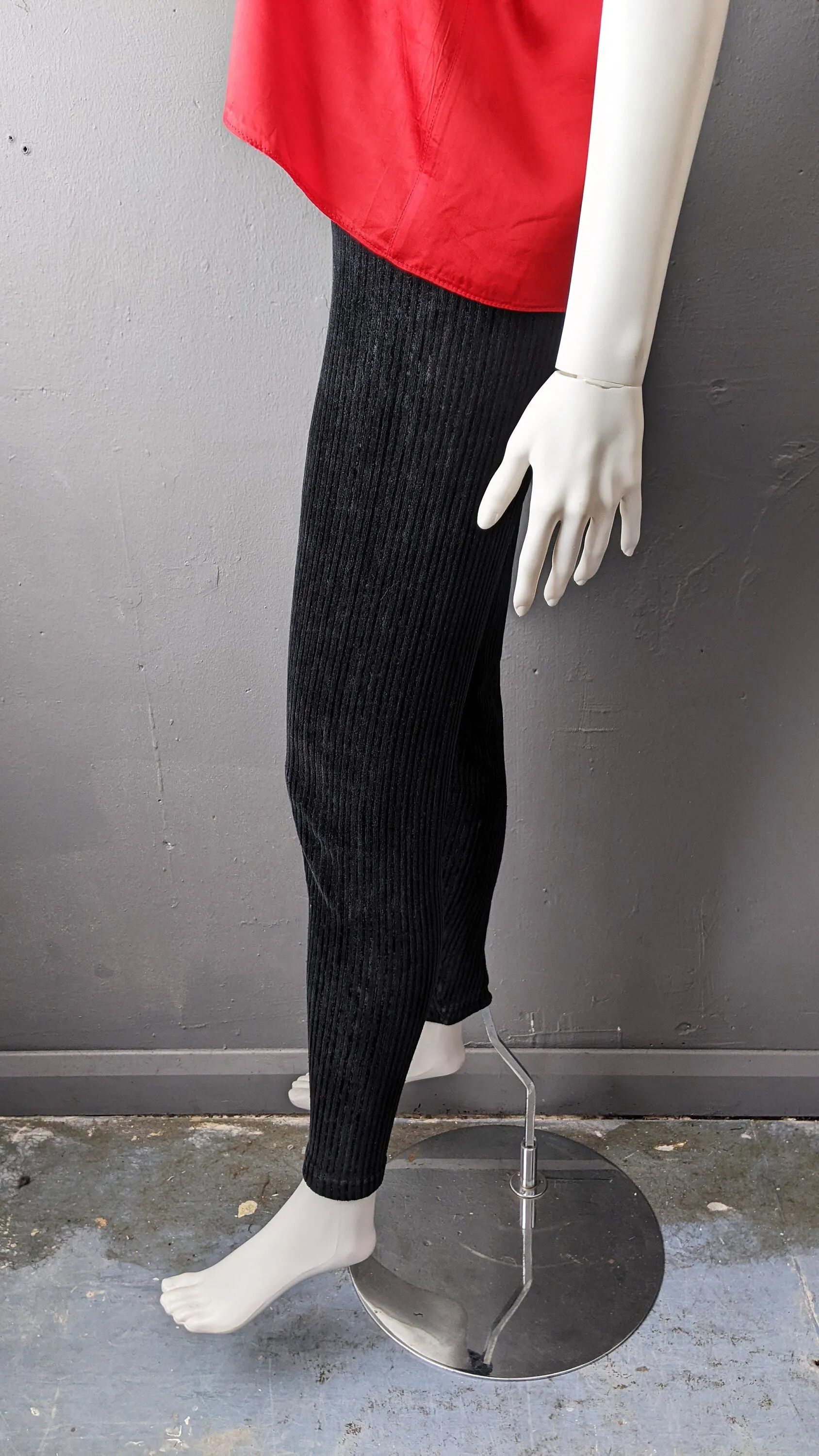 90s Thick Corduroy Velvet Leggings, Size Medium
