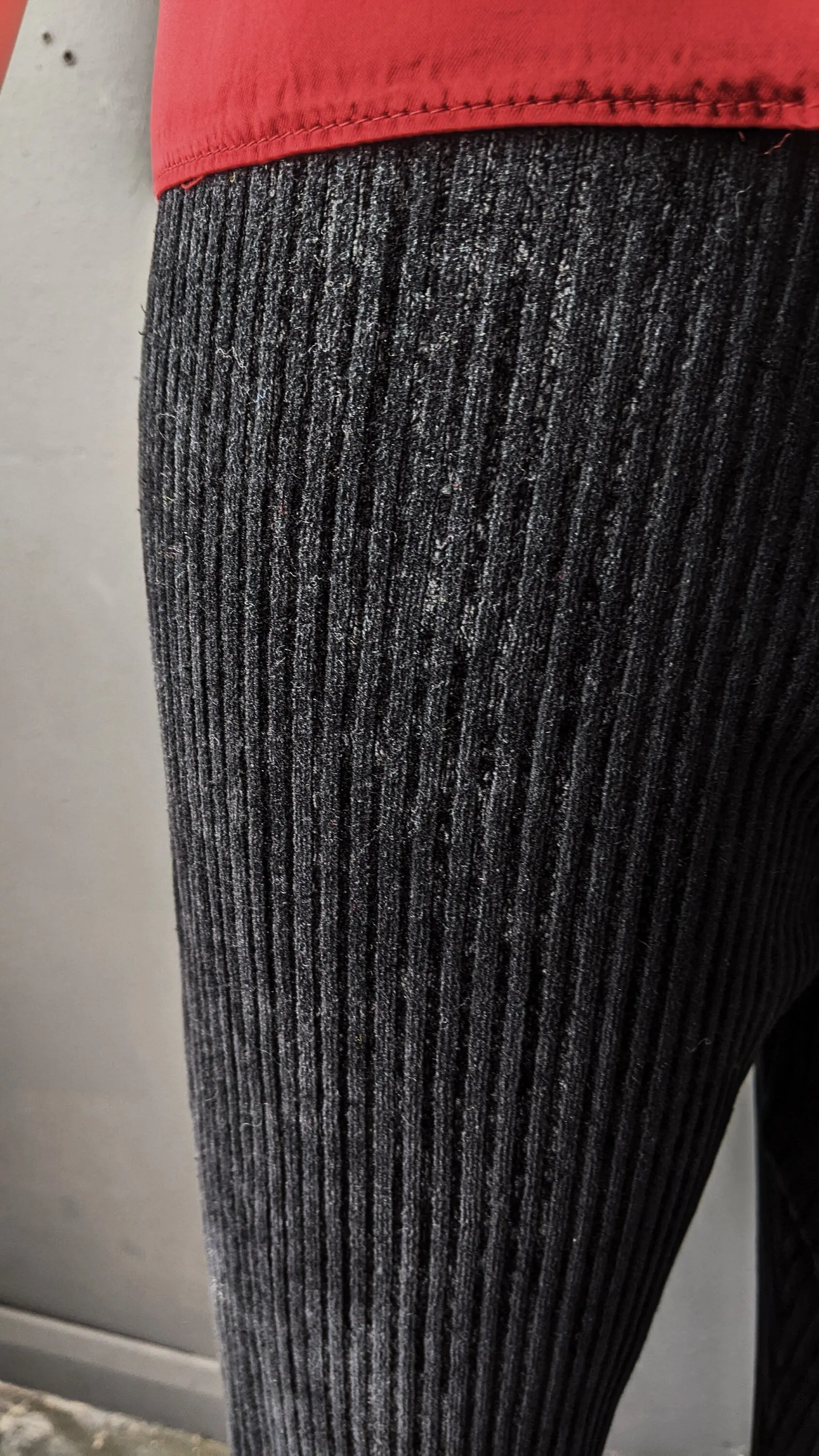 90s Thick Corduroy Velvet Leggings, Size Medium