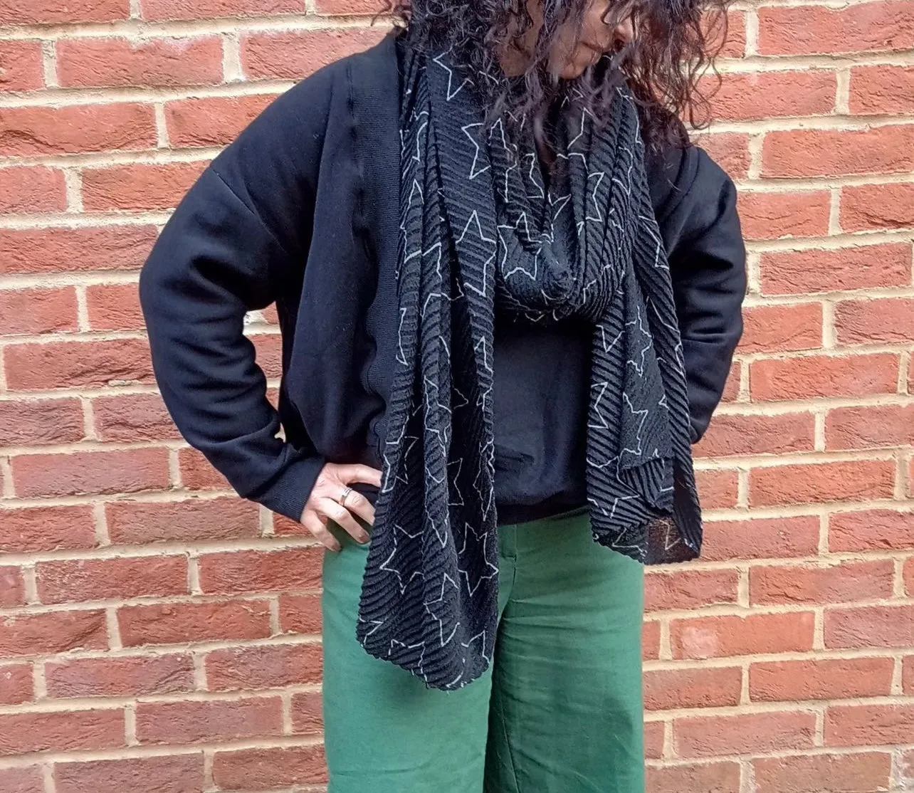 96CM DARK GREY REMNANT ALPINE FLEECE FABRIC