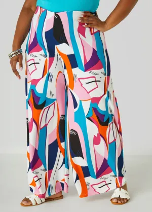 Abstract Print Palazzo Pants