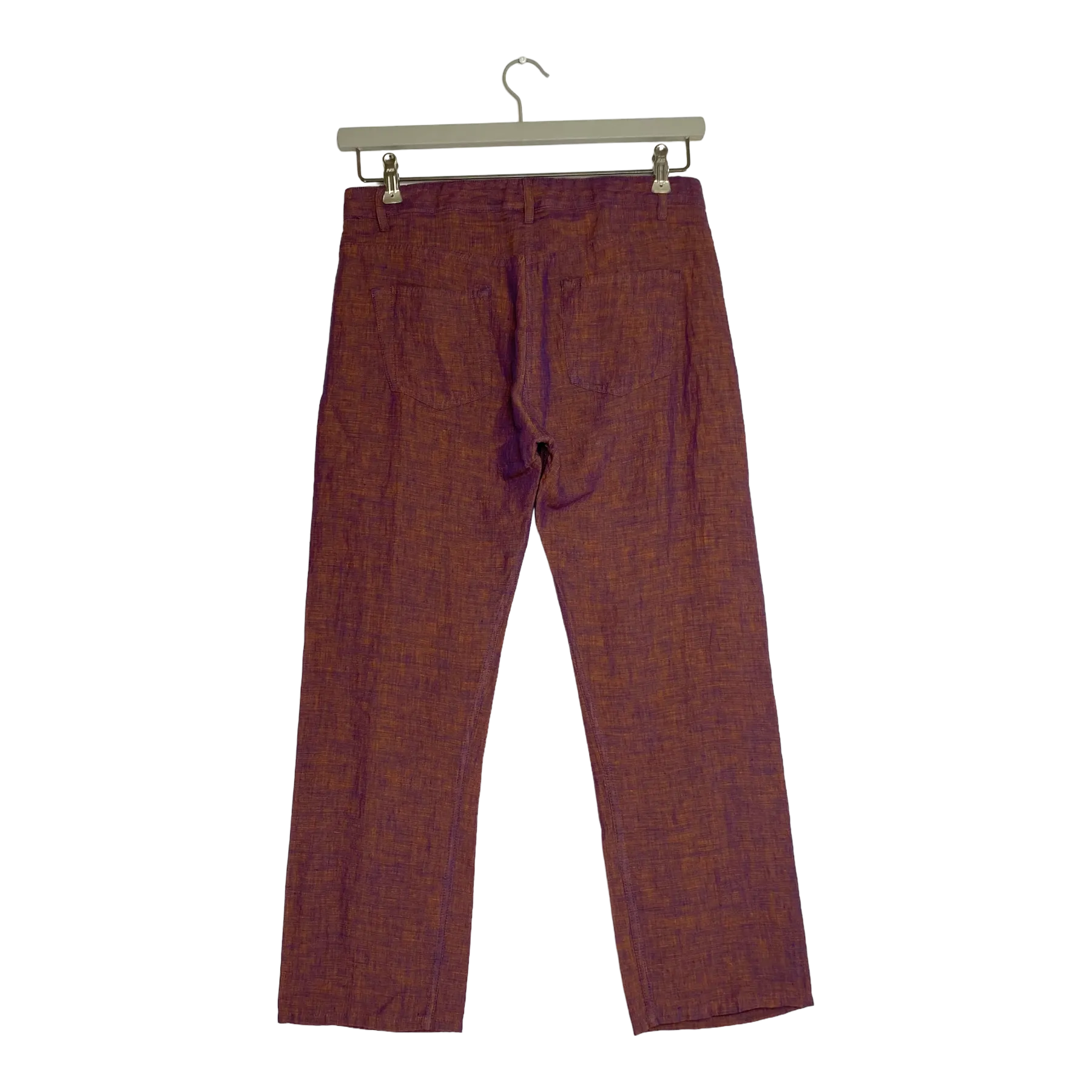 Acne pop linen capri pants, purple | woman 34