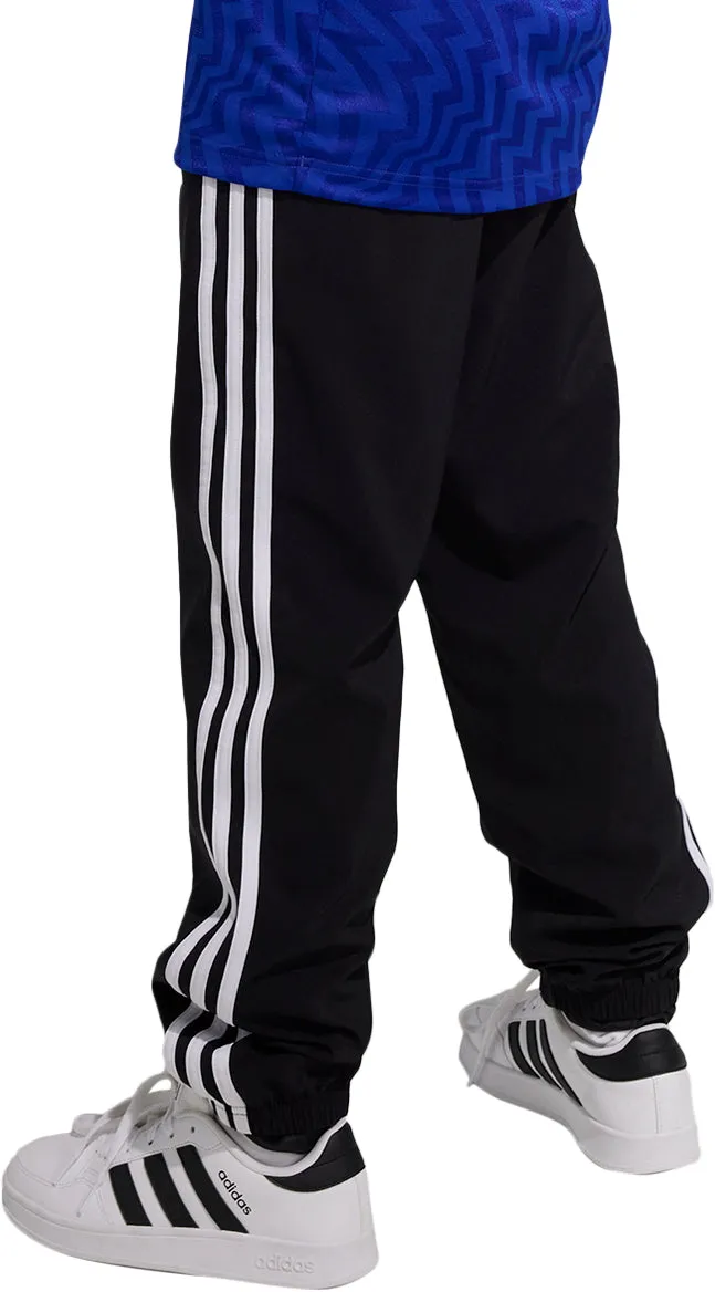 adidas Essentials 3 Stripe Woven Junior Track Pants - Black