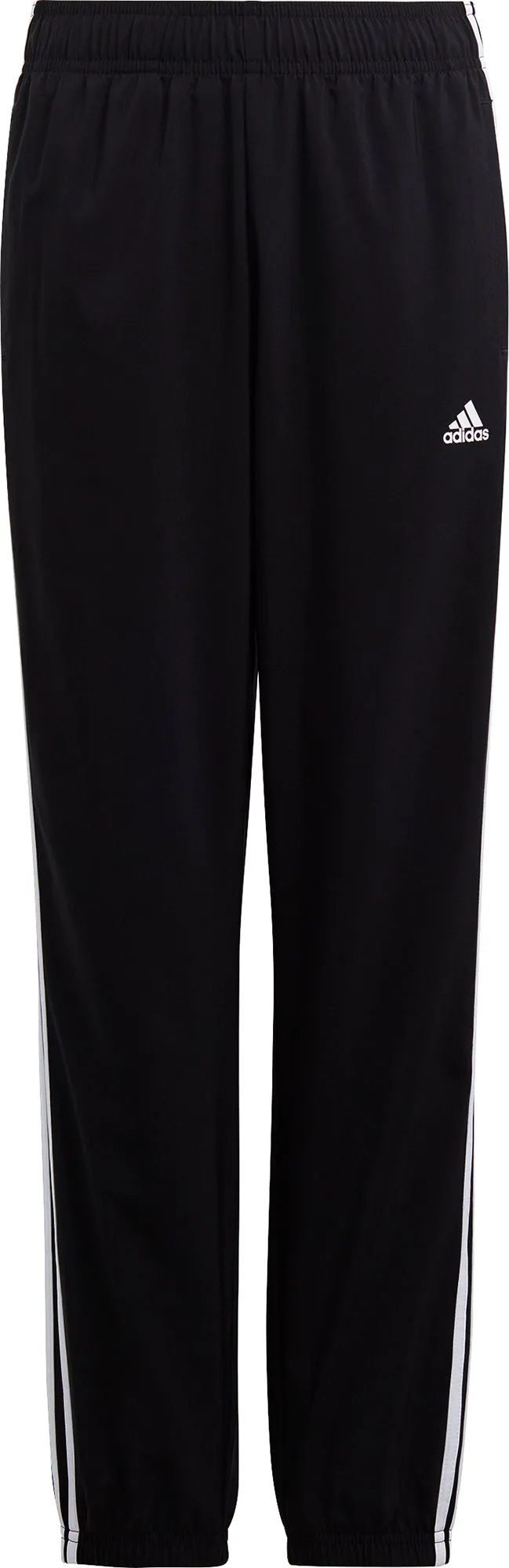 adidas Essentials 3 Stripe Woven Junior Track Pants - Black