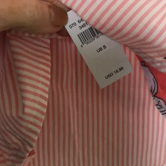 Aerie 3 piece pajama set pink salmon cotton
