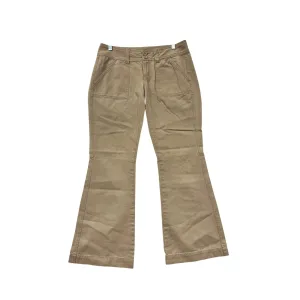 Aeropostale Womens 100% Cotton Khaki Flare Pants Size 5/6 Short #6189