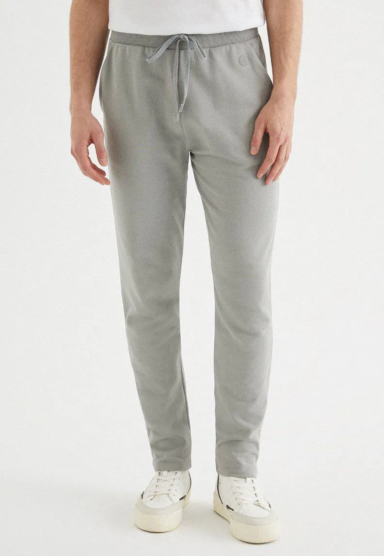 Açık Gri Basic Pamuklu Regular Fit Düz Paça Erkek Eşofman Altı CORE SWEATPANTS