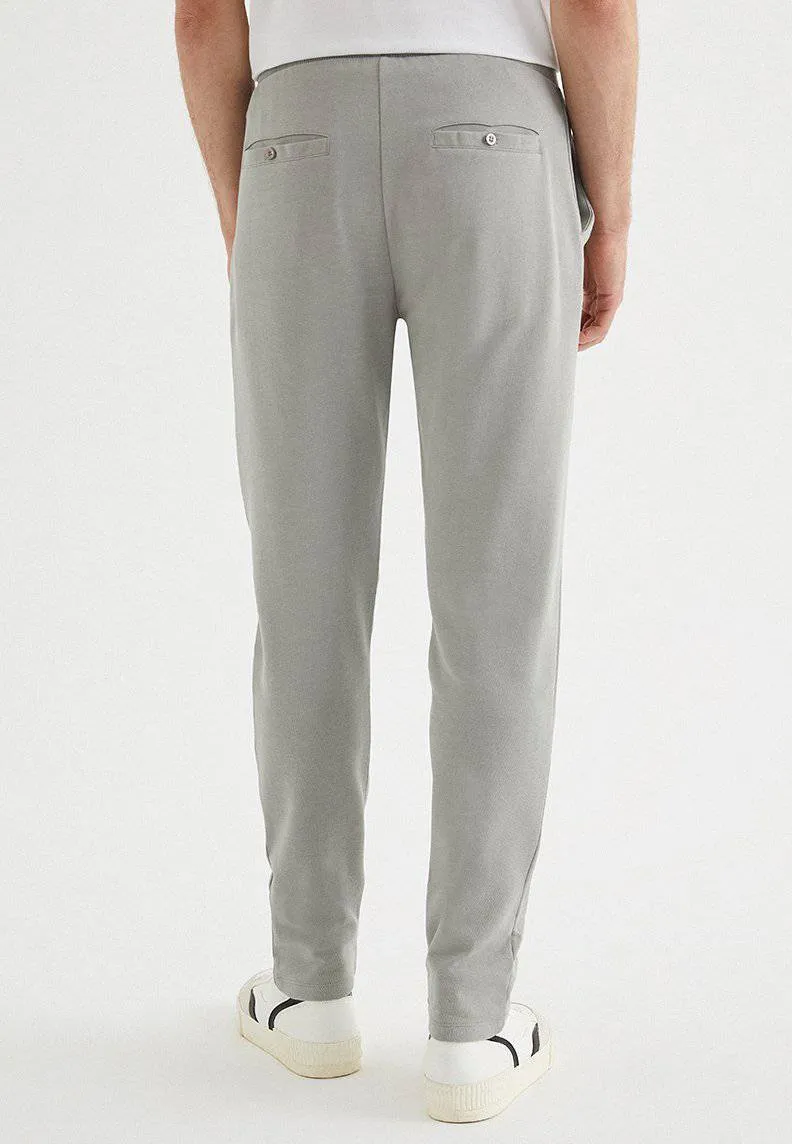 Açık Gri Basic Pamuklu Regular Fit Düz Paça Erkek Eşofman Altı CORE SWEATPANTS