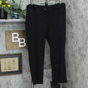 Alfani Petite Plus Curvy-Fit Tummy Control Slimming Bootcut Pants Black 18WP