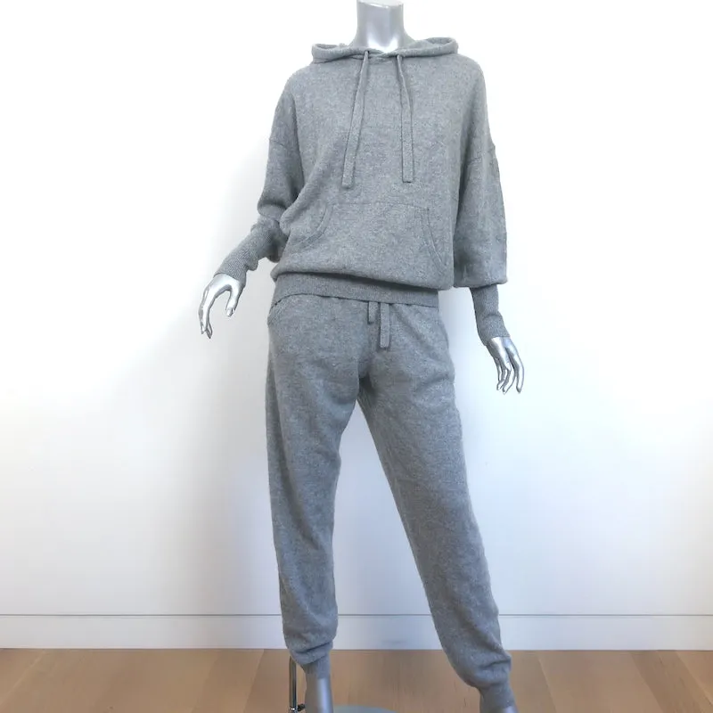 Alo Yoga Jet Set Hoodie & Pants Set Heather Gray Cashmere-Blend Size Medium