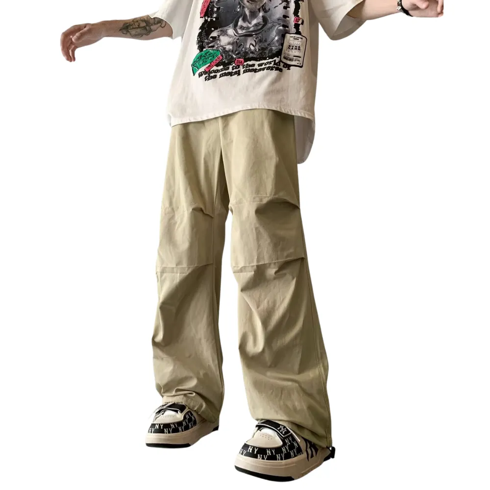 American Solid Color Drawstring Sweatpants
