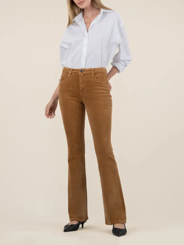 Ana High Rise Fab Ab Flare Corduroy - Camel