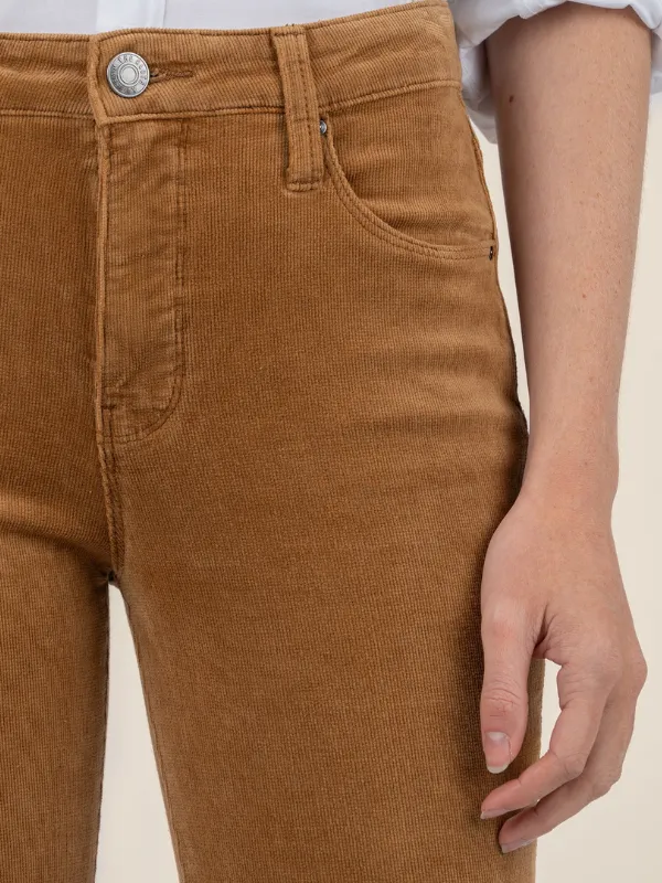 Ana High Rise Fab Ab Flare Corduroy - Camel