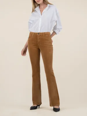 Ana High Rise Fab Ab Flare Corduroy - Camel