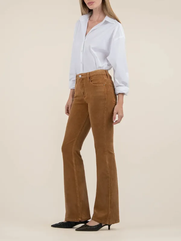 Ana High Rise Fab Ab Flare Corduroy - Camel