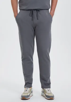 Antrasit Basic Pamuklu Regular Fit Düz Paça Erkek Eşofman Altı CORE SWEATPANTS