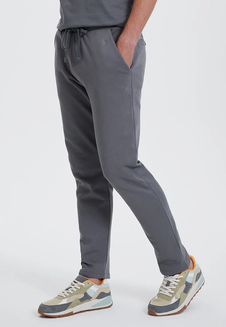 Antrasit Basic Pamuklu Regular Fit Düz Paça Erkek Eşofman Altı CORE SWEATPANTS