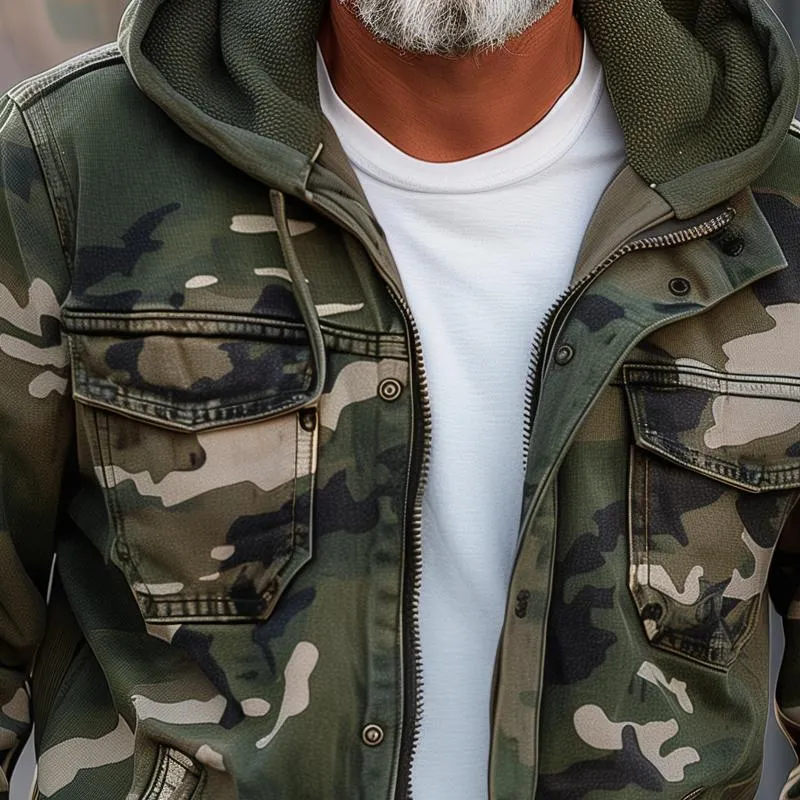 Arctic™ | Camouflage Hooded Cargo Jacket