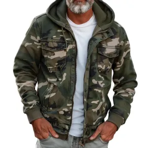 Arctic™ | Camouflage Hooded Cargo Jacket