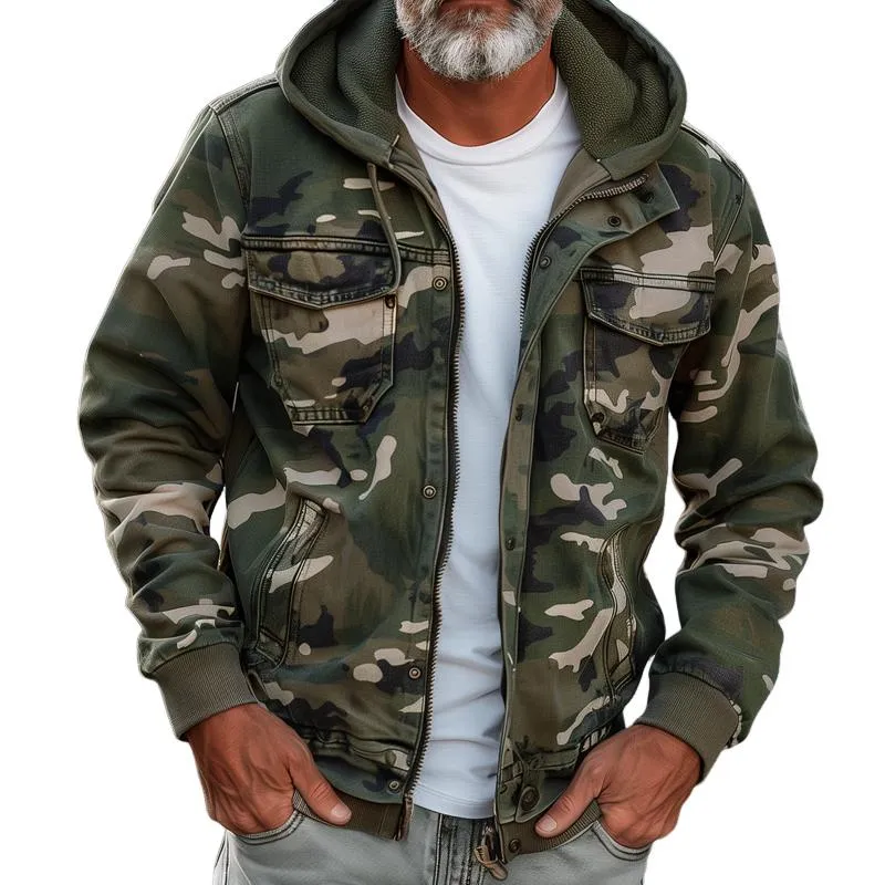 Arctic™ | Camouflage Hooded Cargo Jacket