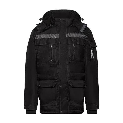 Arctix Men's Short Performance Tundra Jacket with Added Reflective Visibility, Black