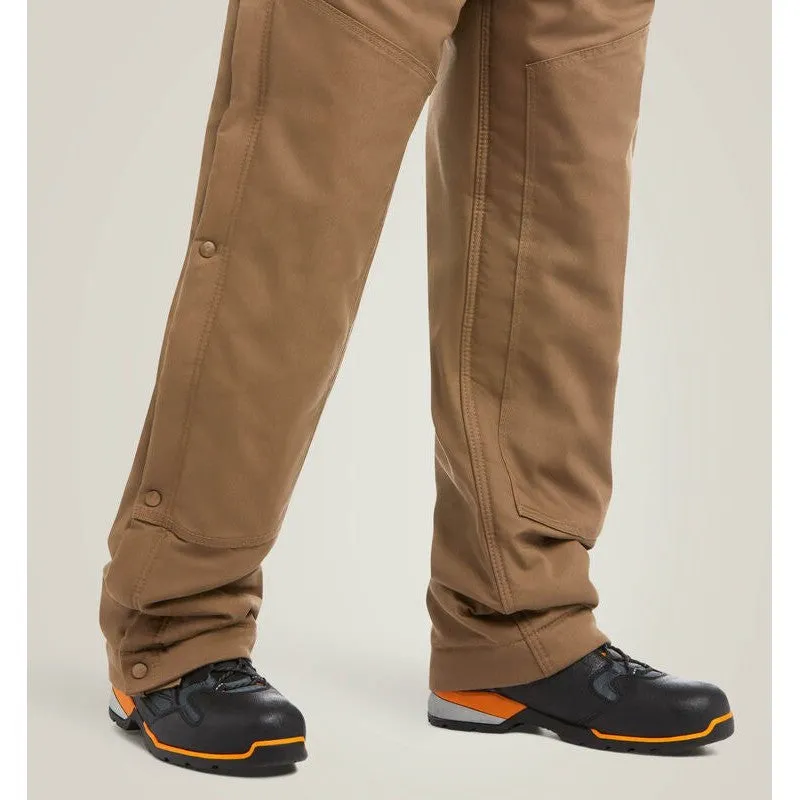 Ariat Men's Rebar DuraCanvas Stretch 110G Insulated Bib Khaki - 10032505