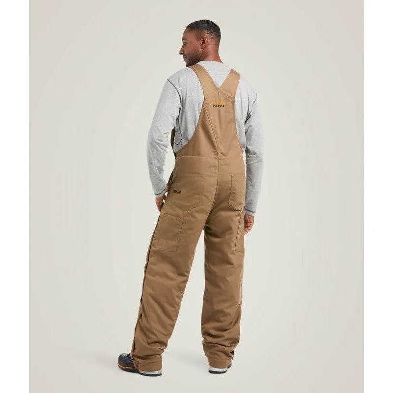 Ariat Men's Rebar DuraCanvas Stretch 110G Insulated Bib Khaki - 10032505