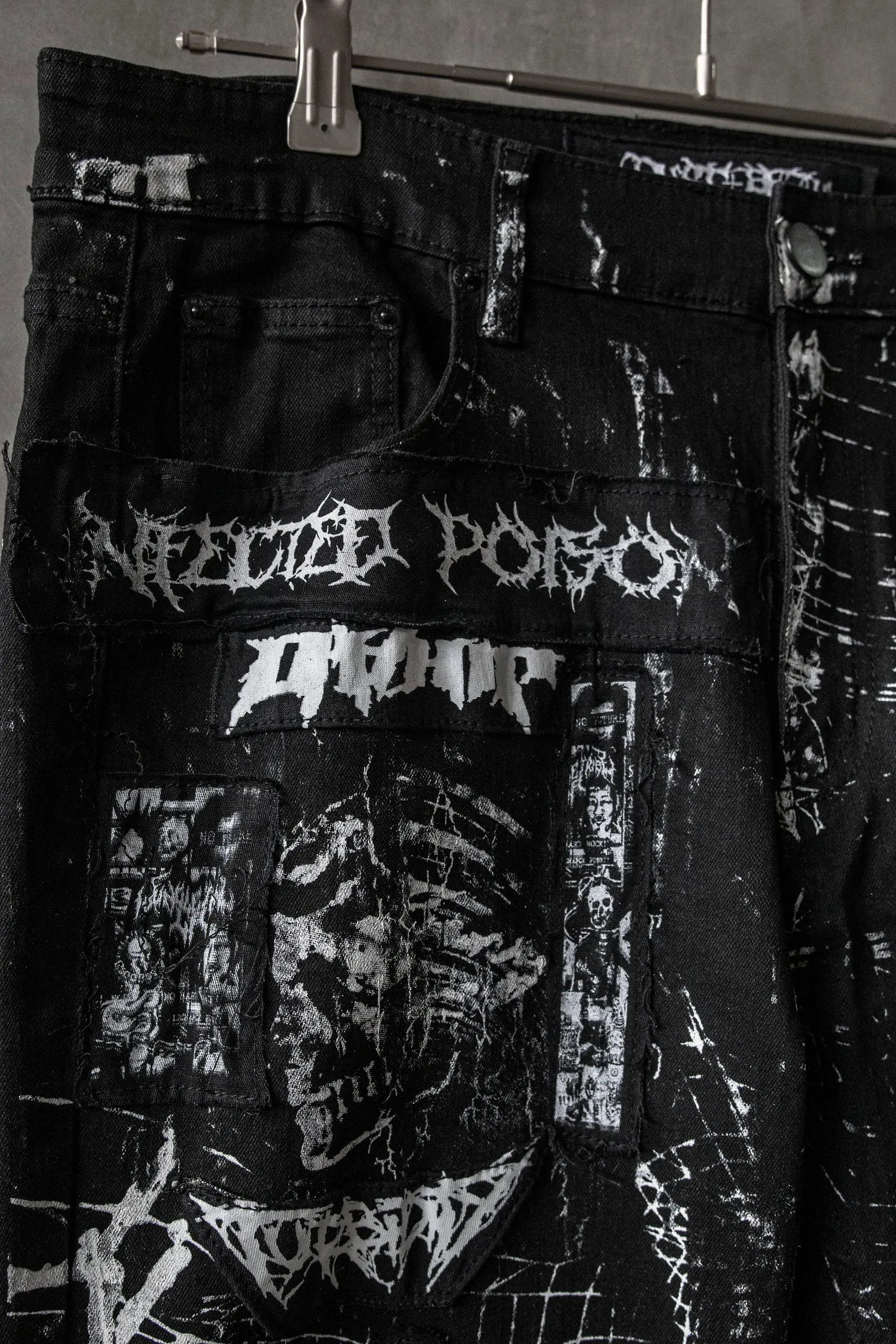 Art City 7 Black and White Punk Jeans