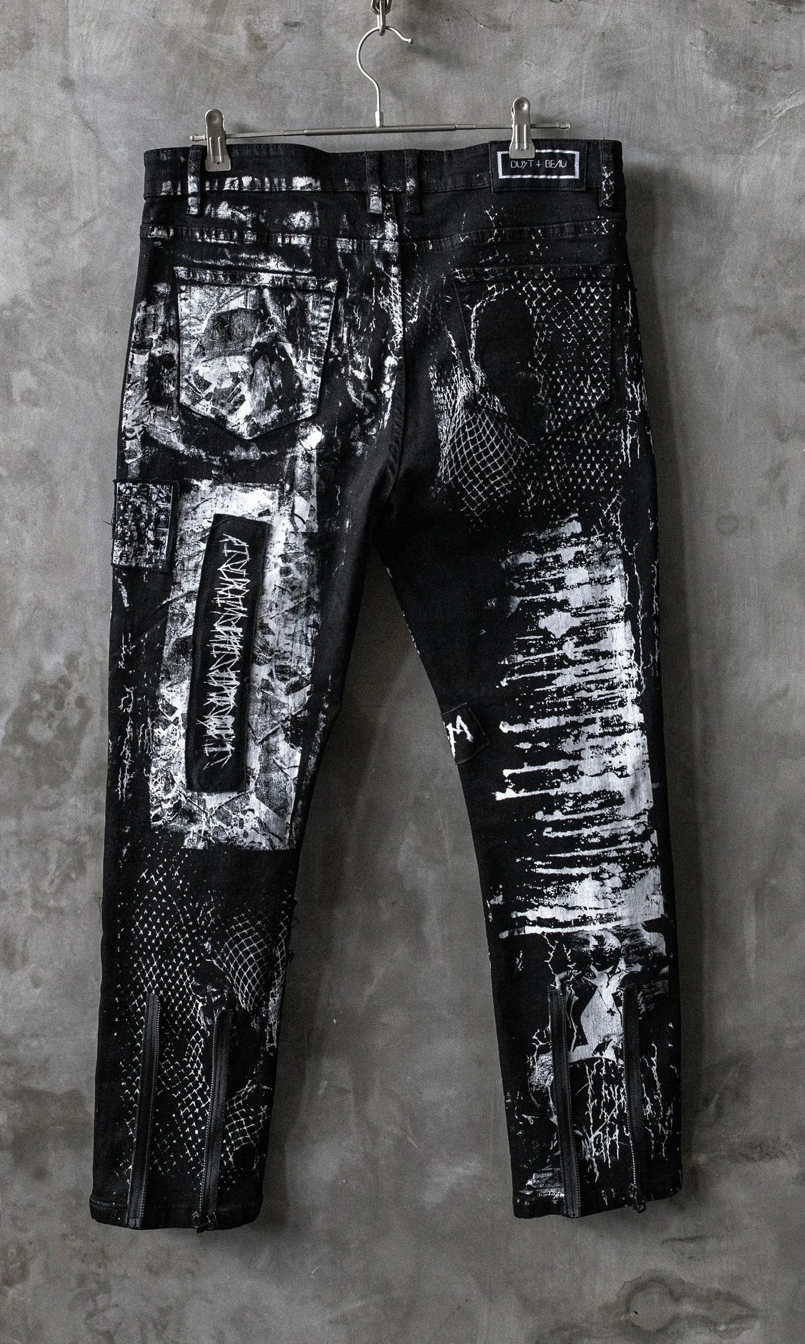 Art City 7 Black and White Punk Jeans