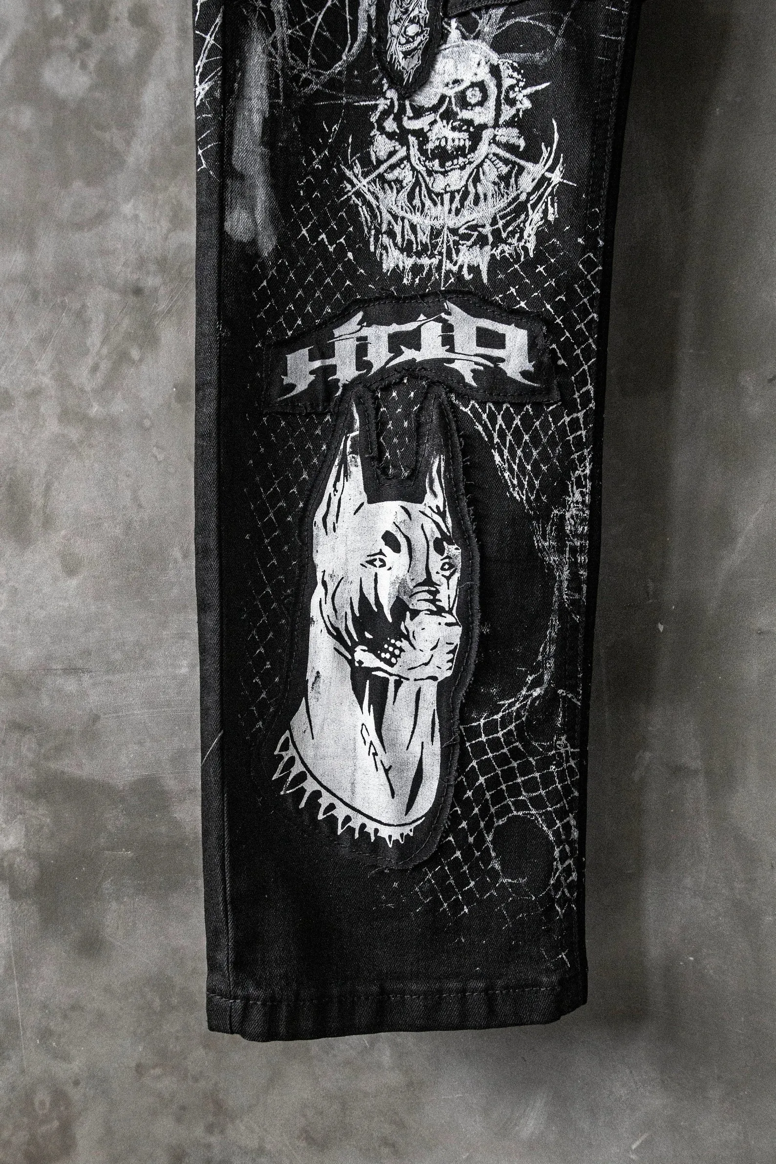 Art City 7 Black and White Punk Jeans