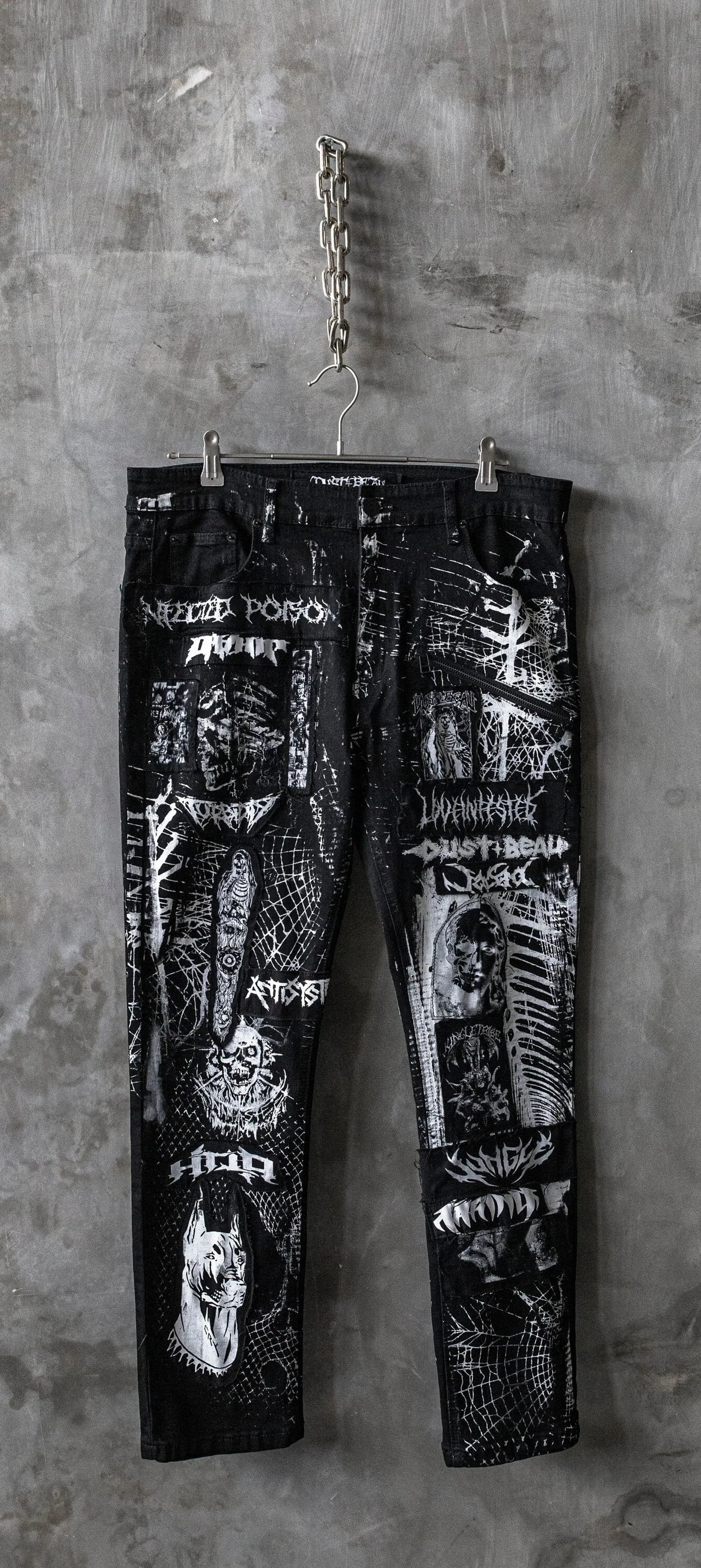 Art City 7 Black and White Punk Jeans