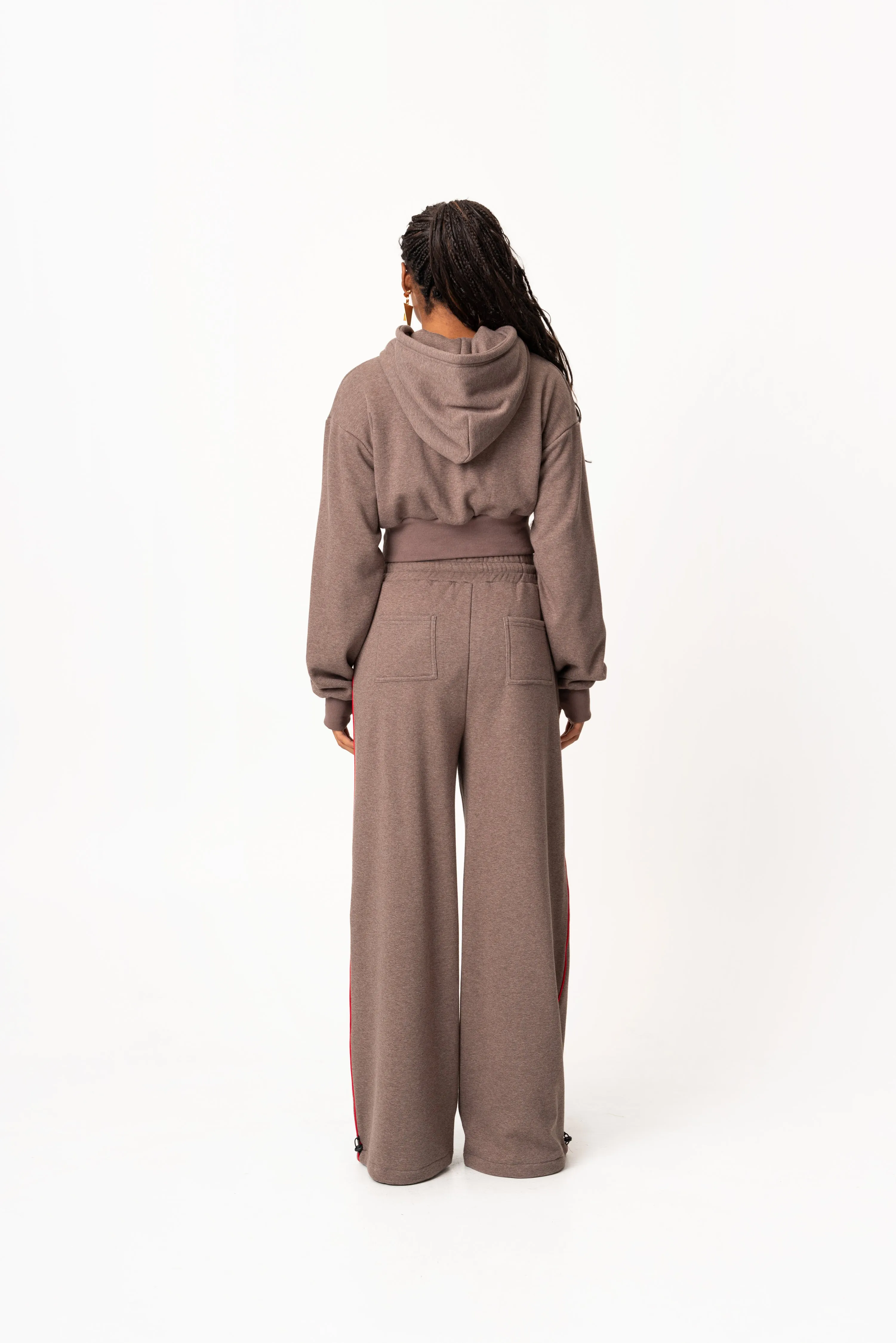 ASH BROWN Plush fleece Sweatpants