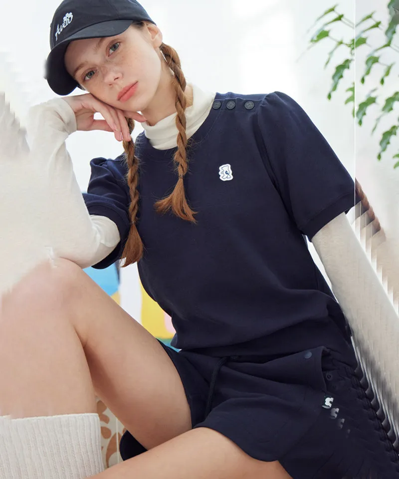 AVEN Puff Sleeve Sweatshirt - Navy