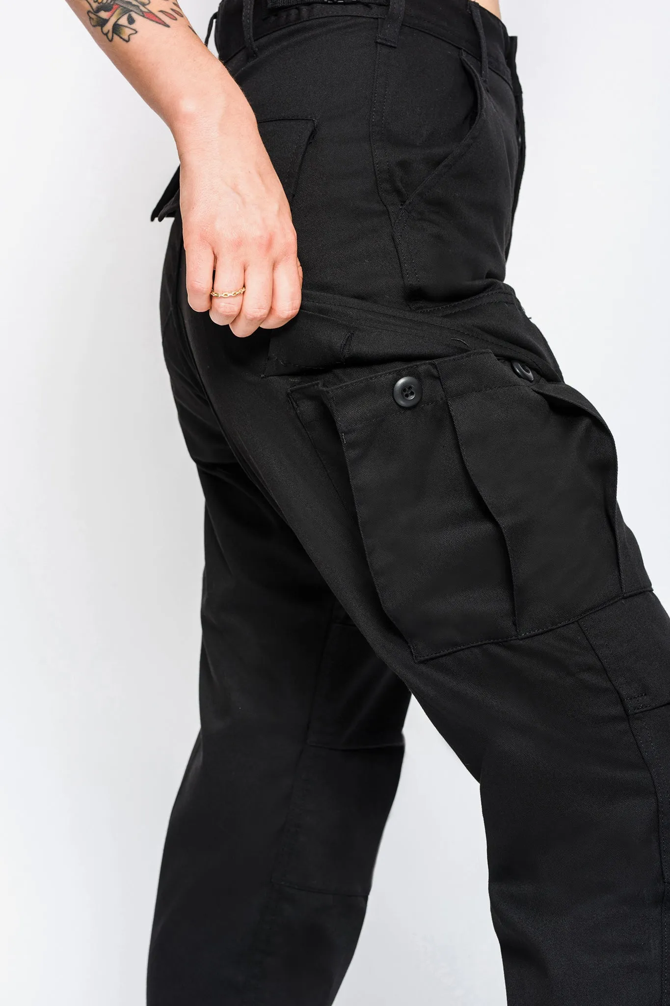 Avril Black Cargo Pants