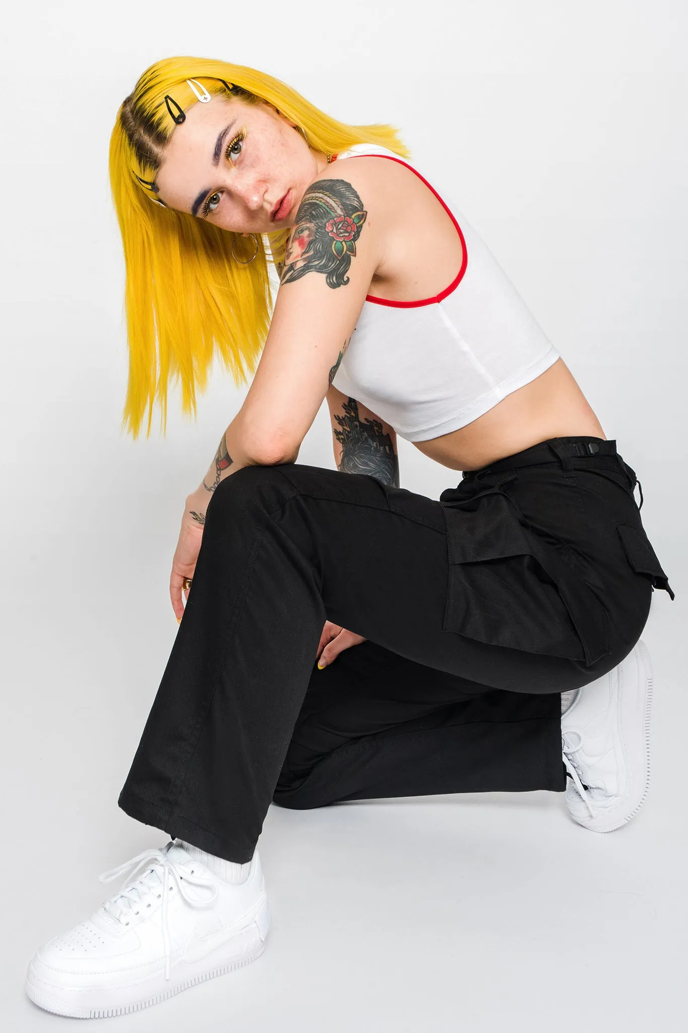 Avril Black Cargo Pants