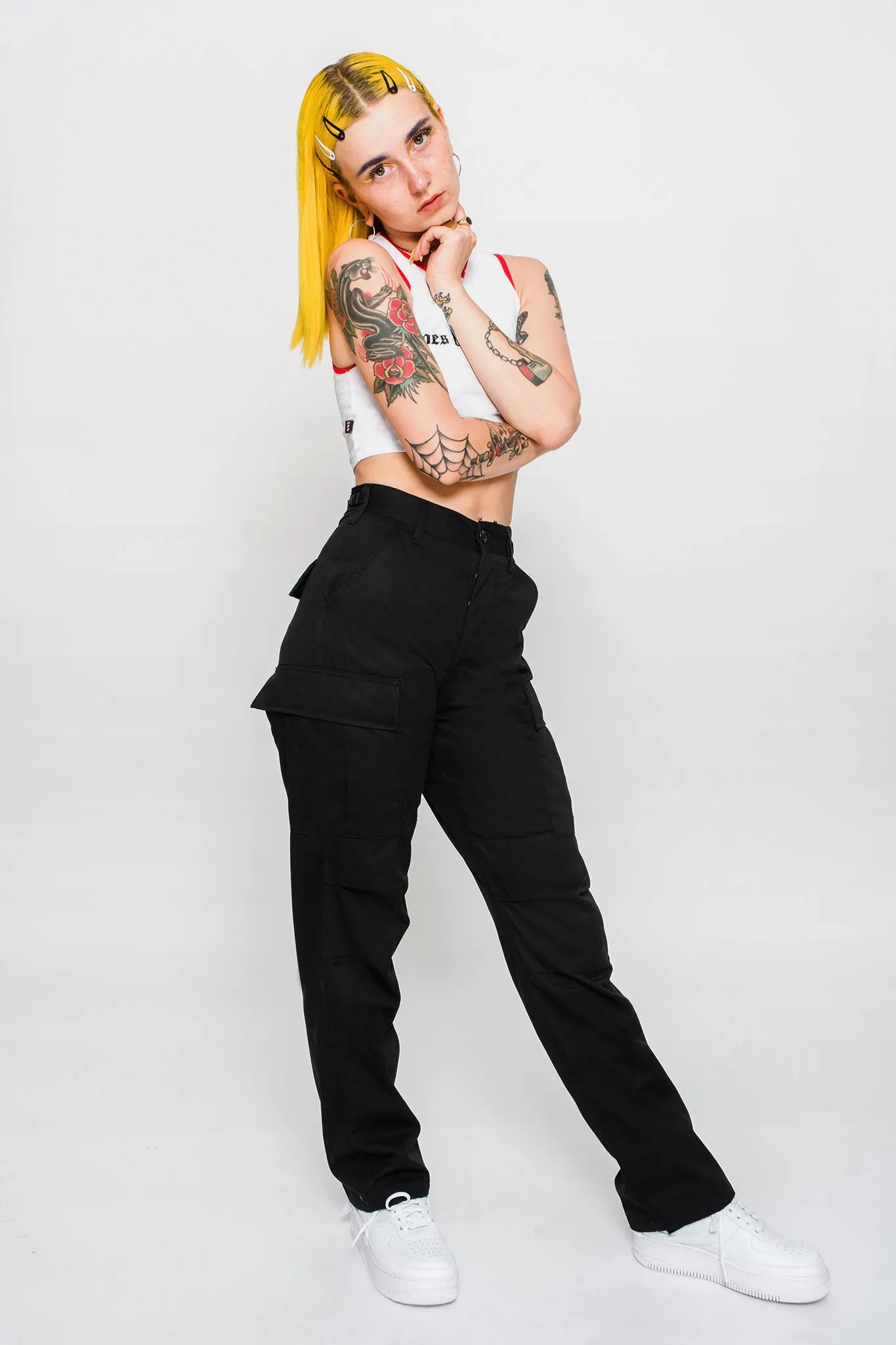 Avril Black Cargo Pants