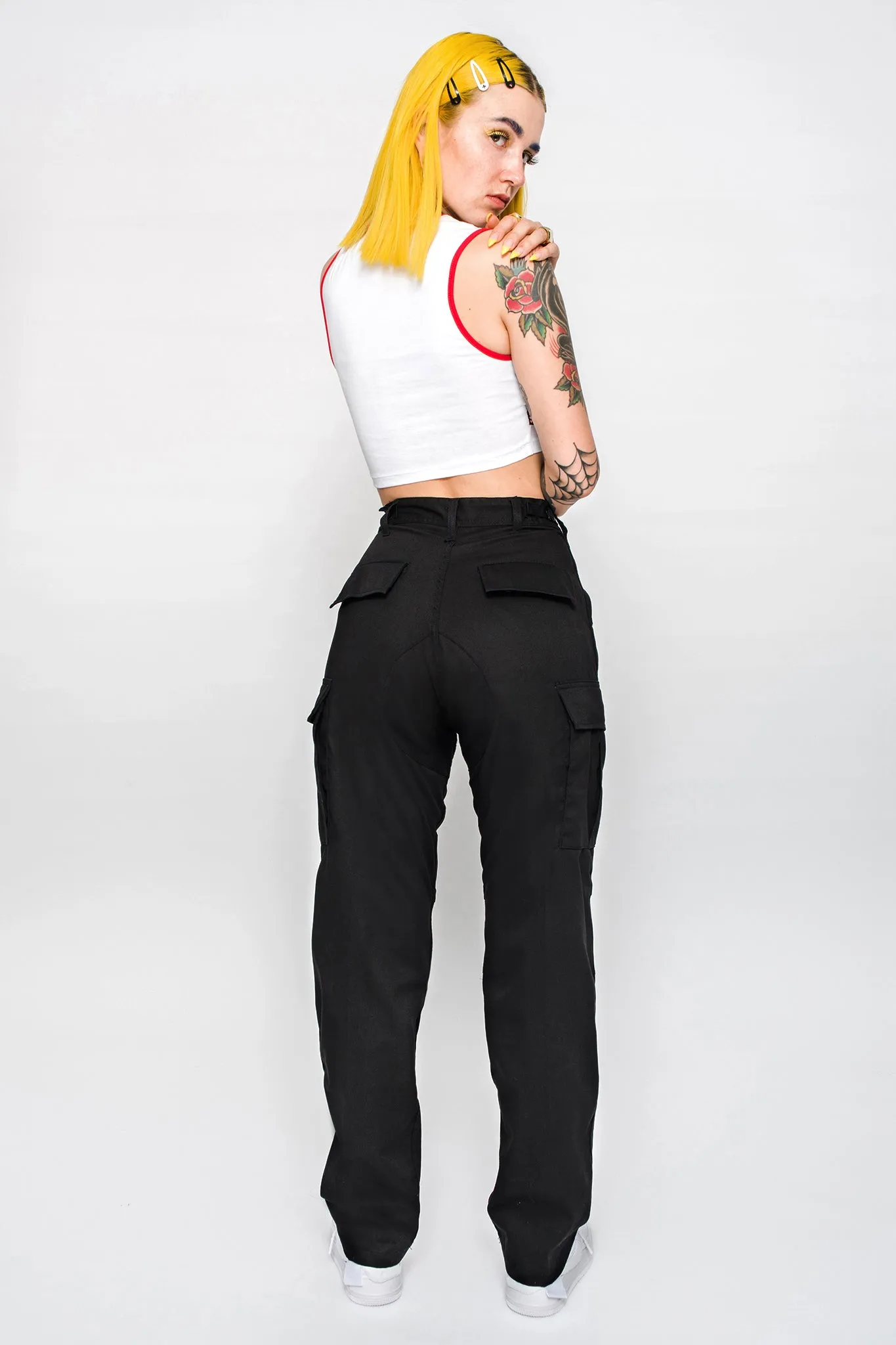 Avril Black Cargo Pants