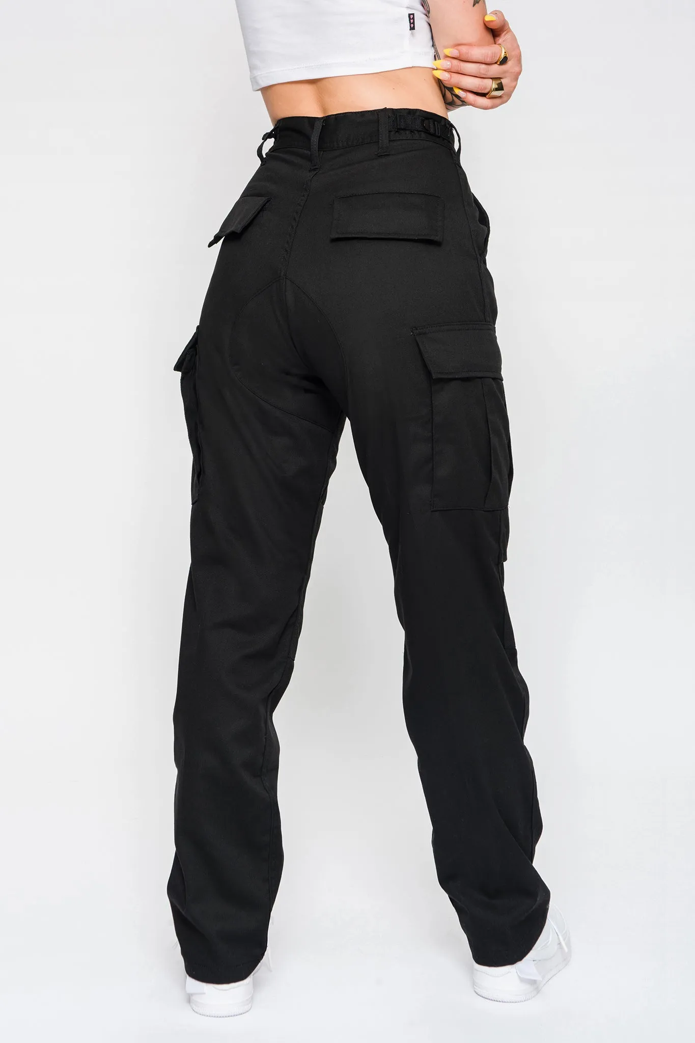 Avril Black Cargo Pants