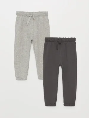 Baby Boy Sweatpants With Elastic Waist, Pack Of 2