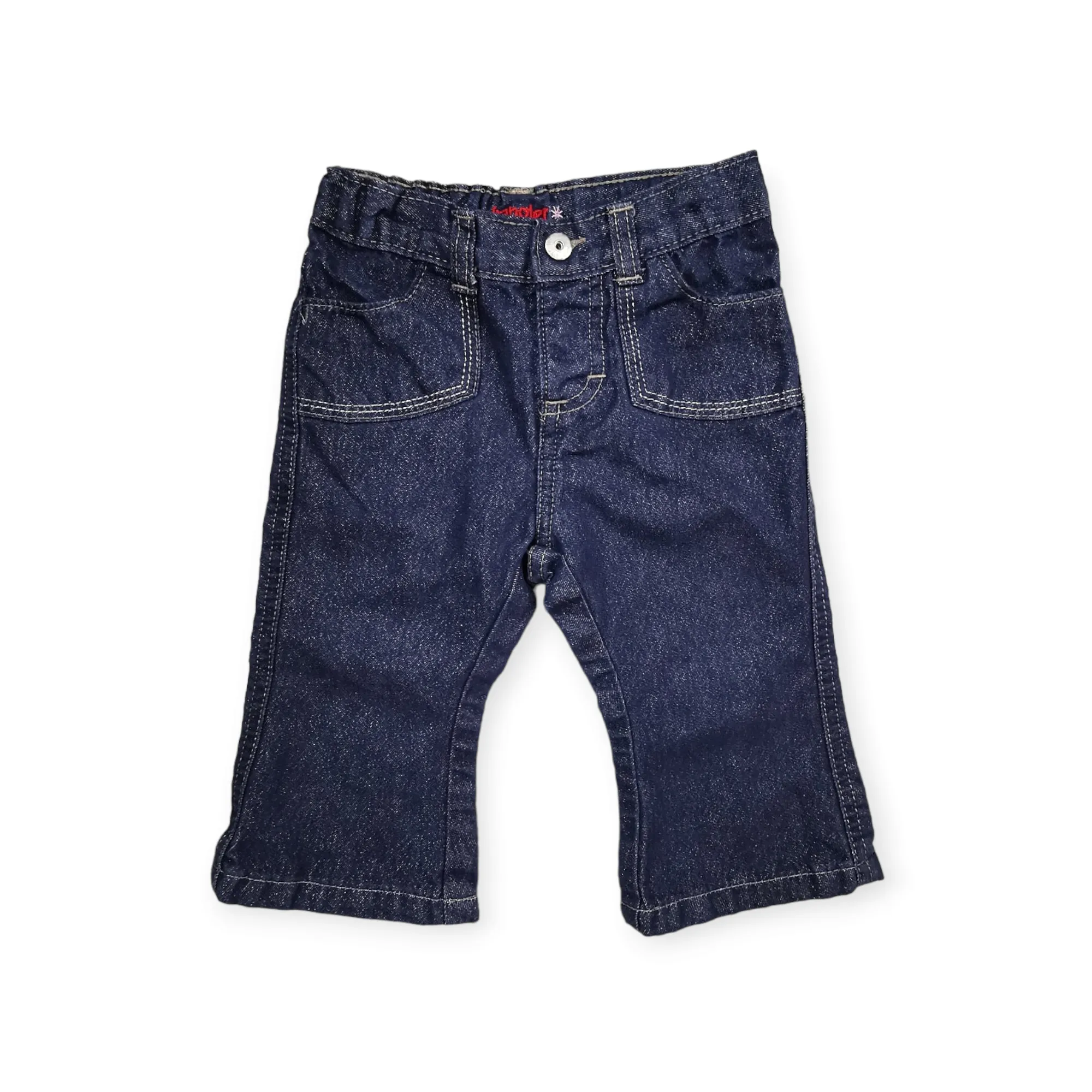 BABY GIRL SIZE 12 MONTHS - WRANGLER, Soft & Cozy, Bootcut Jeans EUC B46